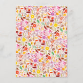 Lebhafte Wasserfarben Sommer-Tulip-Blume Hochzeit Menükarte (Rückseite)