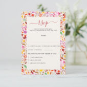 Lebhafte Wasserfarben Sommer-Tulip-Blume Hochzeit RSVP Karte (Stehend Vorderseite)