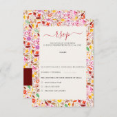 Lebhafte Wasserfarben Sommer-Tulip-Blume Hochzeit RSVP Karte (Vorne/Hinten)