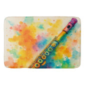 Lebhafte Wasserfarbenflute Badematte (Vorderseite)