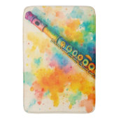 Lebhafte Wasserfarbenflute Badematte (Vorderseite Vertikal)