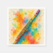 Lebhafte Wasserfarbenflute Serviette (Vorderseite)