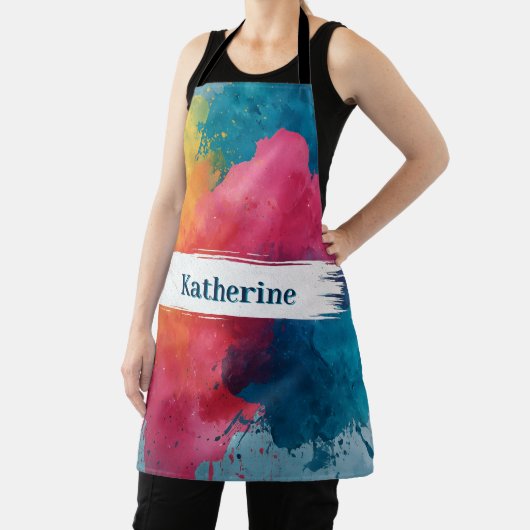 Lebhafte Wasserfarbenlackierung mit Individuelle N Schürze (InSitu)