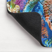 Lebhafte Wasserfarbenschildkröte Mousepad (Ecke)