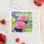 Lebhafte Wasserläufe am ruhigen Teich Serviette (Beispiel)