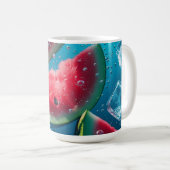Lebhafte Wassermelonen Unterwasser-Scheiben - erfr Kaffeetasse (VorderseiteRechts)