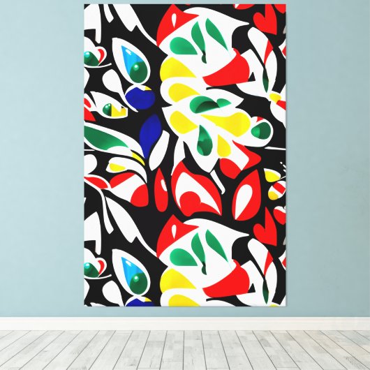 Lebhafte Wassertropfengeometrie , Abstrakte Wall A Leinwanddruck (Insitu (Holzboden))