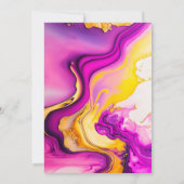 Lebhafte Wavy Design Geburtstagsparty Einladung (Rückseite)