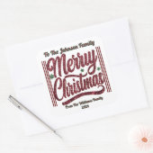 Lebhafte Weihnachtsaufkleber Quadratischer Aufkleber (Umschlag)