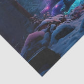 Lebhafte Weihnachtsbäume im Walddekoupage Cr Seidenpapier (Detail)