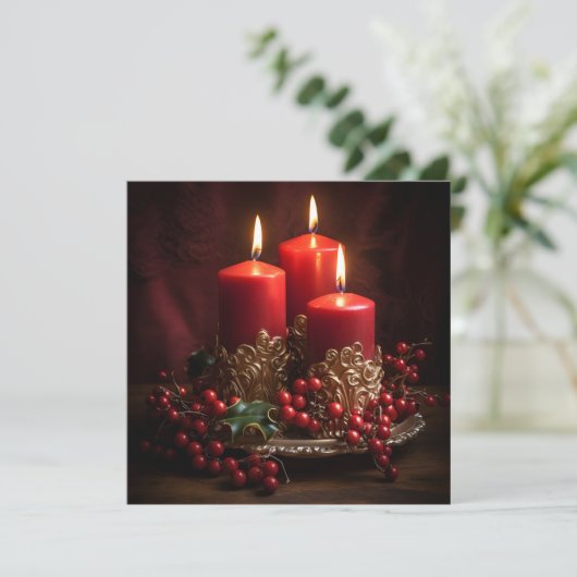 Lebhafte Weihnachtskarte Feiertagskarte (Stehend Vorderseite)