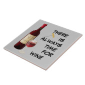 Lebhafte Weinflasche und -glas Fliese (Seite)