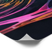 Lebhafte Welle mehrerer Farben Poster (Ecke)