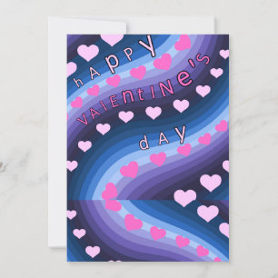 Lebhafte Wellen der Liebe Valentinstag-Karte Feiertagskarte