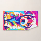Lebhafte Welpenkunst Badhandtuch Set (Handtuch)