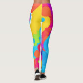 Lebhafte Welpenkunst Leggings (Rückseite)