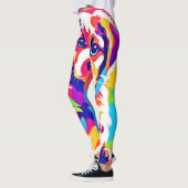 Lebhafte Welpenkunst Leggings (Links)