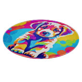 Lebhafte Welpenkunst Schneidebrett (Ecke)