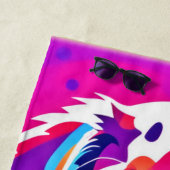 Lebhafte Welpenkunst Strandtuch (Beispiel)