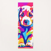 Lebhafte Welpenkunst Yogamatte (Vorderseite)