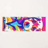 Lebhafte Welpenkunst Yogamatte (Vorderseite (Horizontal))