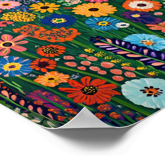 Lebhafte Wildblume-Außenposter-Mauer Poster (Ecke)