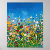 Lebhafte Wildblume-Außenposter-Mauer Poster (Vorne)