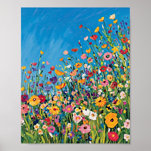 Lebhafte Wildblume-Außenposter-Mauer Poster (Vorne)