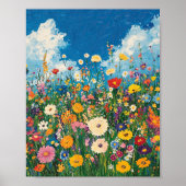 Lebhafte Wildblume-Außenposter-Mauer Poster (Vorne)