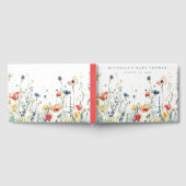 Lebhafte Wildblume Babydusche Gästebuch (Voll)