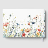 Lebhafte Wildblume Babydusche Gästebuch (Rückseite)