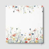 Lebhafte Wildblume Babydusche Gästebuch (Rückseite)