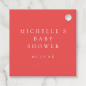 Lebhafte Wildblume Babydusche Geschenkanhänger (Rückseite)