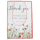 Lebhafte Wildblume Babydusche Mittlere Geschenktüte (Vorderseite)