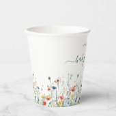 Lebhafte Wildblume Babydusche Pappbecher (Vorderseite)