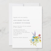 Lebhafte Wildblume Bouquet Wedding Einladung (Vorderseite)