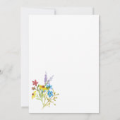 Lebhafte Wildblume Bouquet Wedding Einladung (Rückseite)