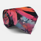 Lebhafte Wildblume drucken Krawatte (Gerollt)