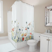 Lebhafte Wildblume Duschvorhang (Beispiel)