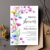 Lebhafte Wildblume Elegant Boho Brautparty Einladung
