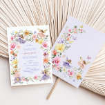 Lebhafte Wildblume Fairy Erster Geburtstag Party Einladung<br><div class="desc">Feiern Sie Ihren magischen Meilenstein mit unserer bezaubernden "Fairy First"-Geburtstagseinladung! Diese reizvolle Einladung, die mit lebendigen Frühlingsfischen und zauberhaften Feen geschmückt ist, Set für ein Märchenfest. Die hellen, fröhlichen Farben und charmanten Illustrationen bringen eine Welt des Staunens und der Freude zum Leben, die das Wesen eines Frühlingsgartens in voller Blüte...</div>