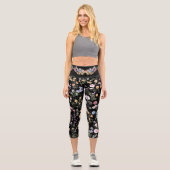Lebhafte Wildblume Fiesta Der farbenfrohe Frühling Capri Leggings (Vorderseite)