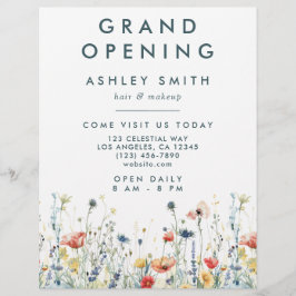 Lebhafte Wildblume Flyer