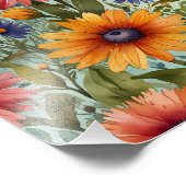 Lebhafte Wildblume Fotodruck (Ecke)