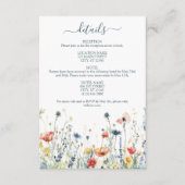 Lebhafte Wildblume für Hochzeiten Begleitkarte (Vorderseite)