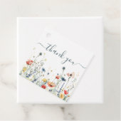 Lebhafte Wildblume Hochzeit Geschenkanhänger (Beispiel)