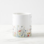 Lebhafte Wildblume Hochzeit Kaffeetasse (Mittel)