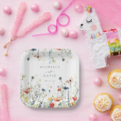 Lebhafte Wildblume Hochzeit Pappteller (Party)