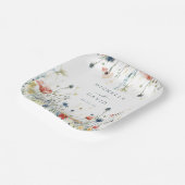 Lebhafte Wildblume Hochzeit Pappteller (Gewinkelt)