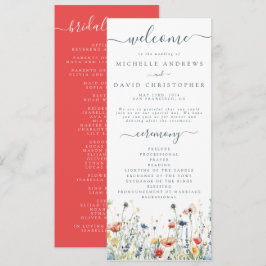 Lebhafte Wildblume Hochzeit Programm